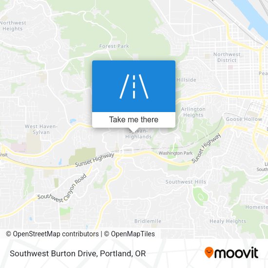 Mapa de Southwest Burton Drive