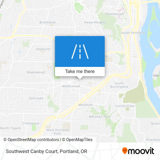 Southwest Canby Court map