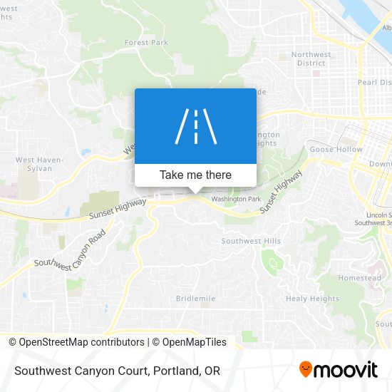 Southwest Canyon Court map