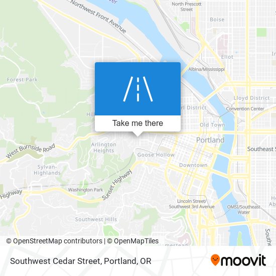 Mapa de Southwest Cedar Street