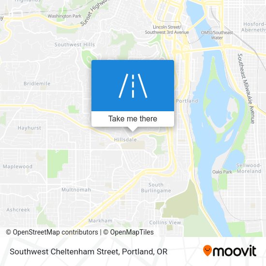 Southwest Cheltenham Street map