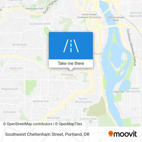 Southwest Cheltenham Street map