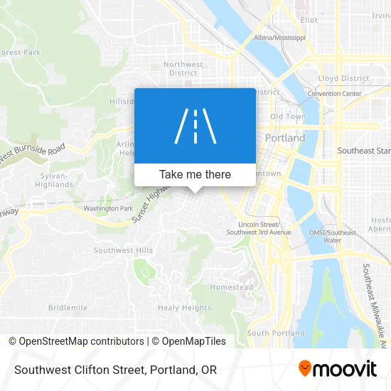 Southwest Clifton Street map