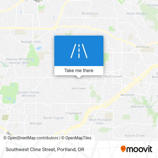 Southwest Cline Street map