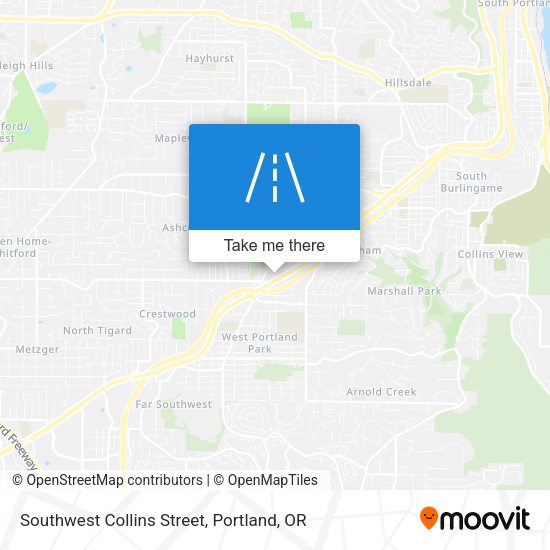 Southwest Collins Street map