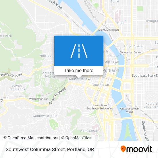 Southwest Columbia Street map