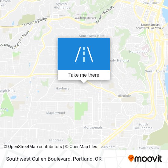 Southwest Cullen Boulevard map