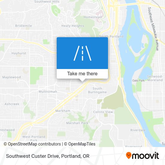 Southwest Custer Drive map