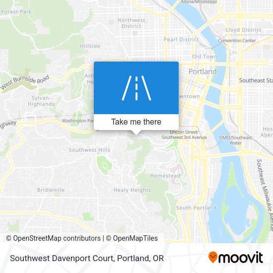 Southwest Davenport Court map
