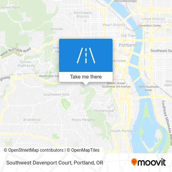 Southwest Davenport Court map