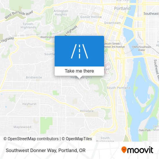 Southwest Donner Way map