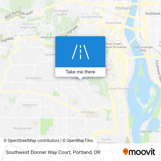 Southwest Donner Way Court map