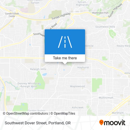 Southwest Dover Street map