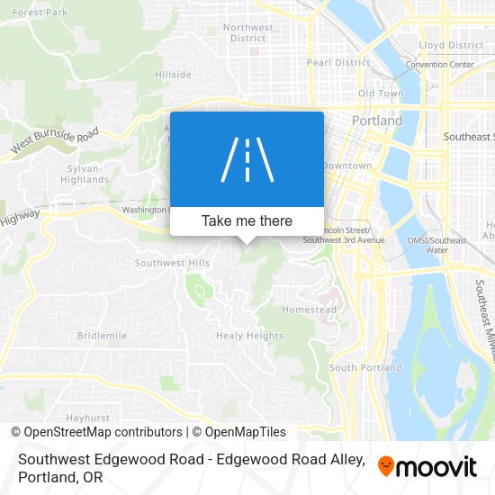 Mapa de Southwest Edgewood Road - Edgewood Road Alley