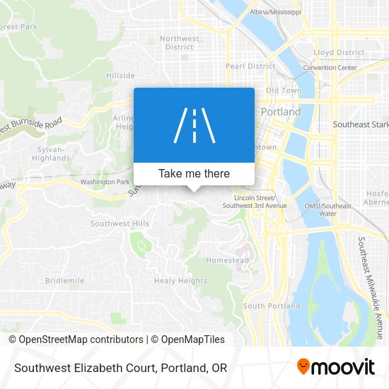 Southwest Elizabeth Court map
