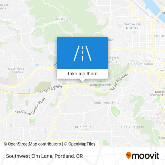 Mapa de Southwest Elm Lane