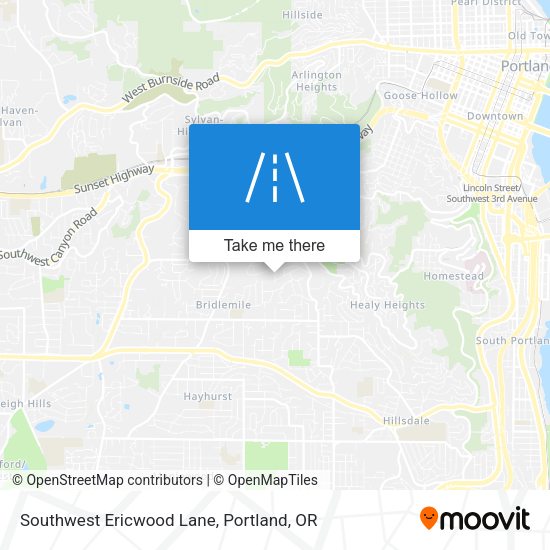 Southwest Ericwood Lane map