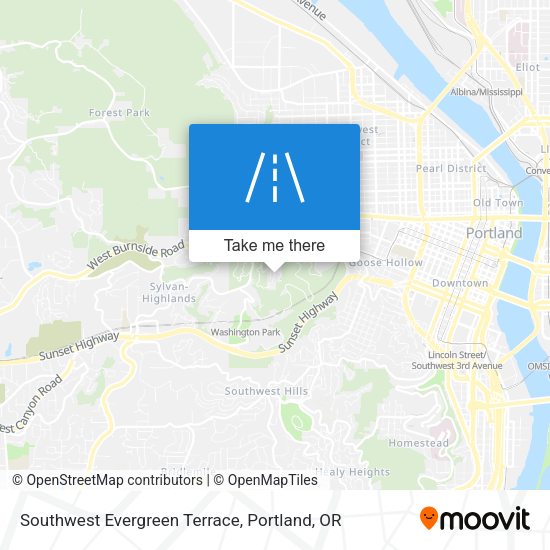 Southwest Evergreen Terrace map
