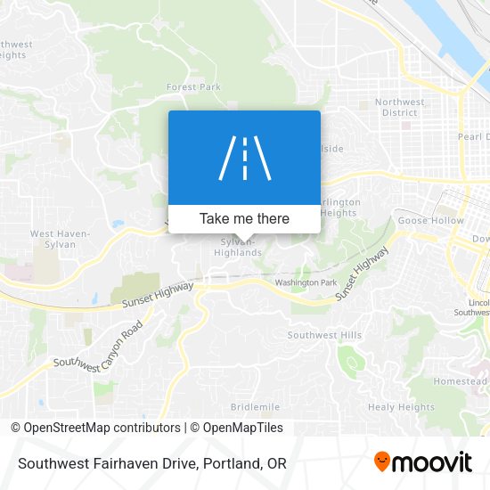 Mapa de Southwest Fairhaven Drive