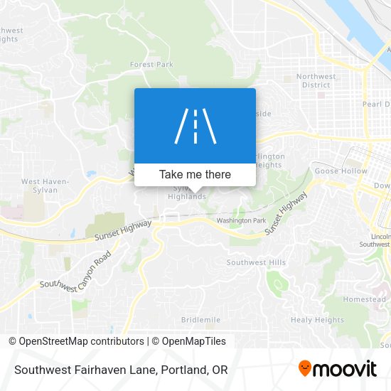 Southwest Fairhaven Lane map