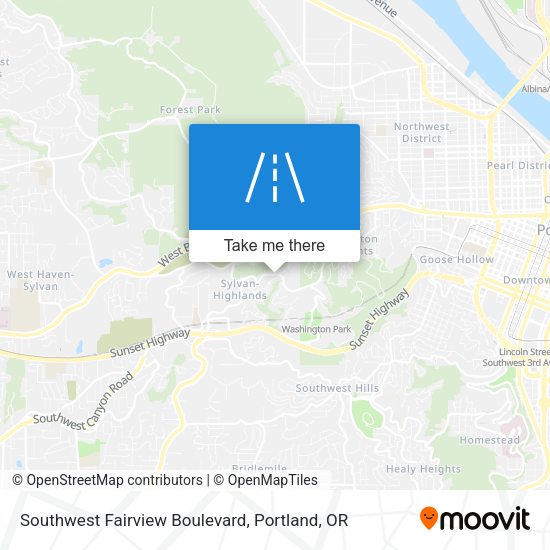 Southwest Fairview Boulevard map