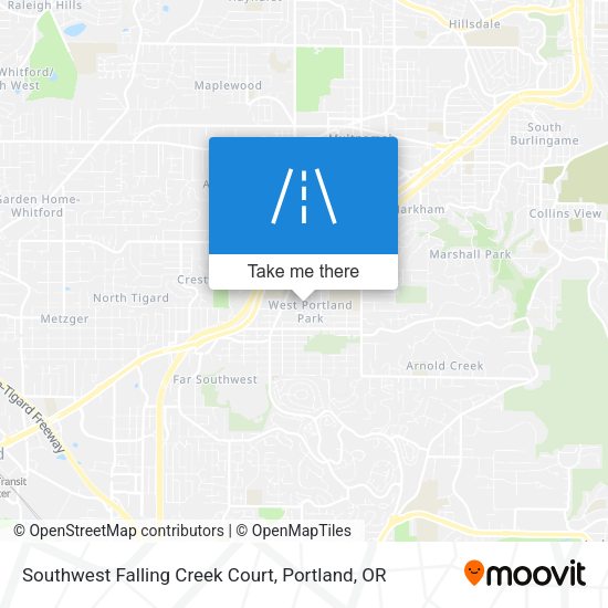 Southwest Falling Creek Court map