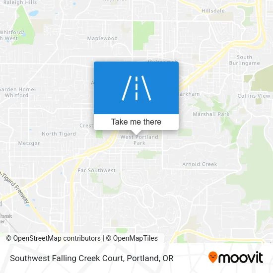 Southwest Falling Creek Court map