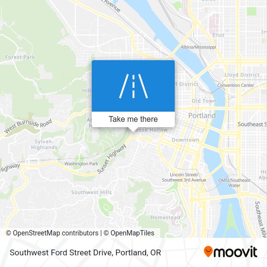Southwest Ford Street Drive map