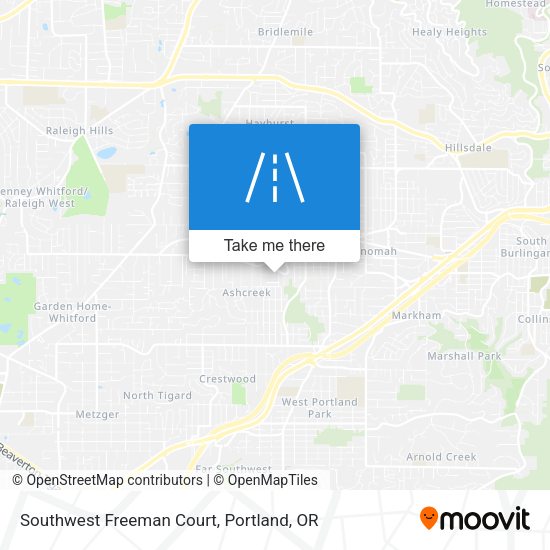 Southwest Freeman Court map
