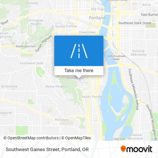 Southwest Gaines Street map