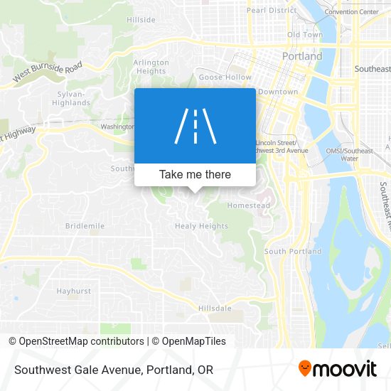 Southwest Gale Avenue map