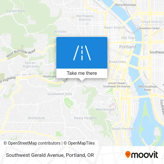 Southwest Gerald Avenue map