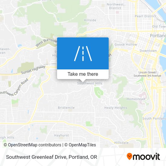 Mapa de Southwest Greenleaf Drive