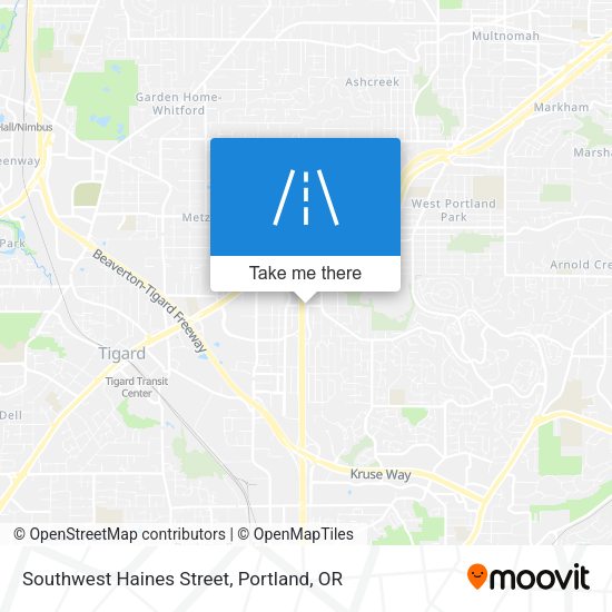 Southwest Haines Street map