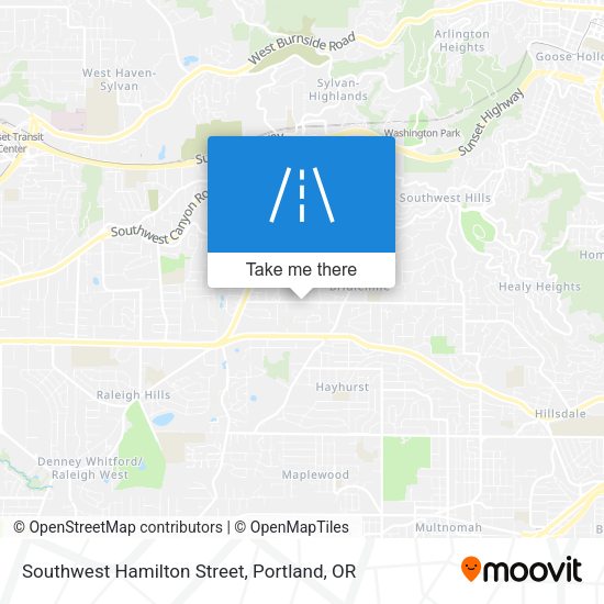 Southwest Hamilton Street map