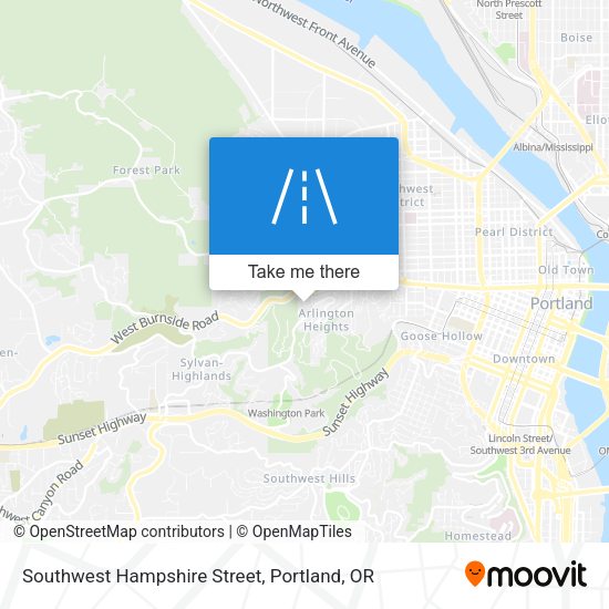 Mapa de Southwest Hampshire Street