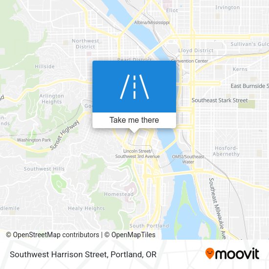 Southwest Harrison Street map
