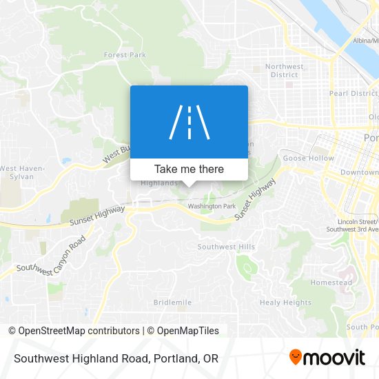 Mapa de Southwest Highland Road