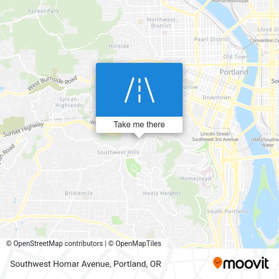 Southwest Homar Avenue map