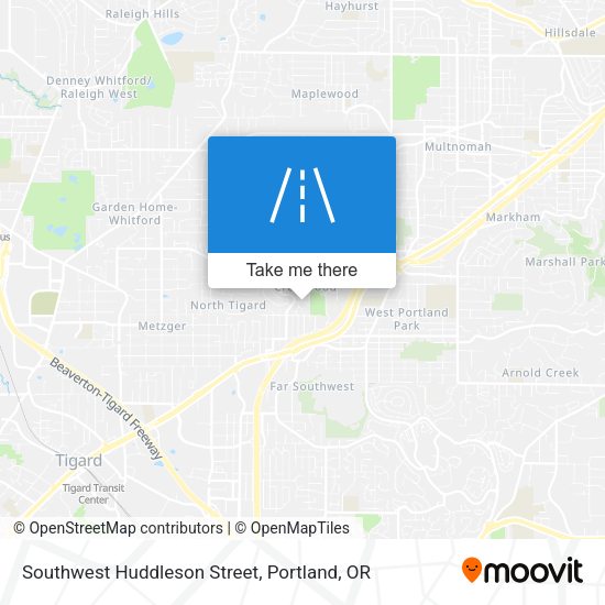 Southwest Huddleson Street map