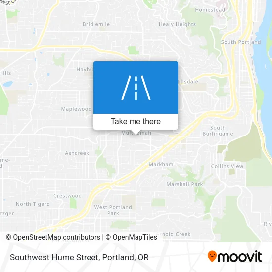 Southwest Hume Street map