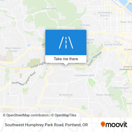 Southwest Humphrey Park Road map