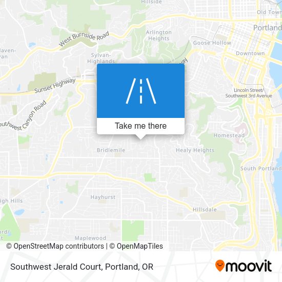 Southwest Jerald Court map
