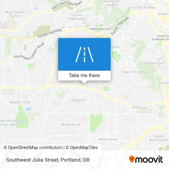 Southwest Julia Street map