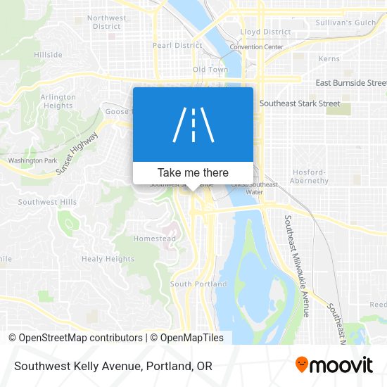 Southwest Kelly Avenue map