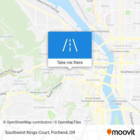 Southwest Kings Court map