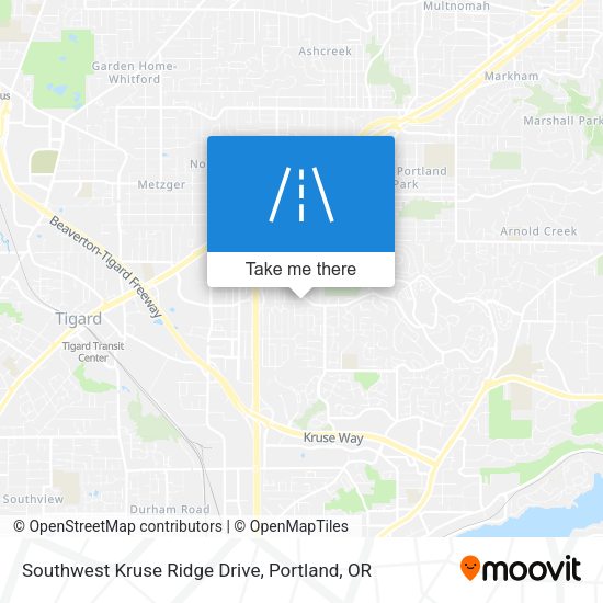 Southwest Kruse Ridge Drive map