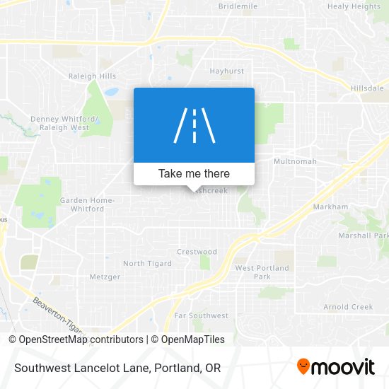 Southwest Lancelot Lane map