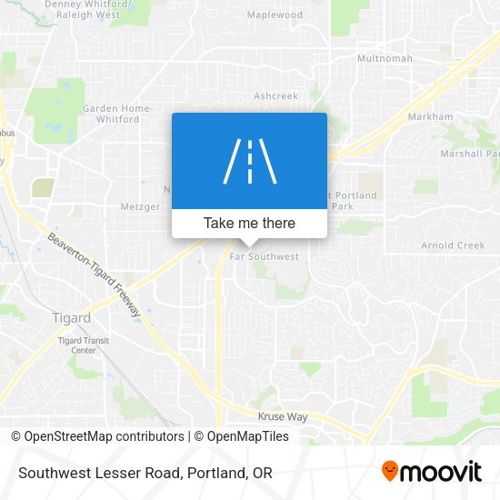 Southwest Lesser Road map