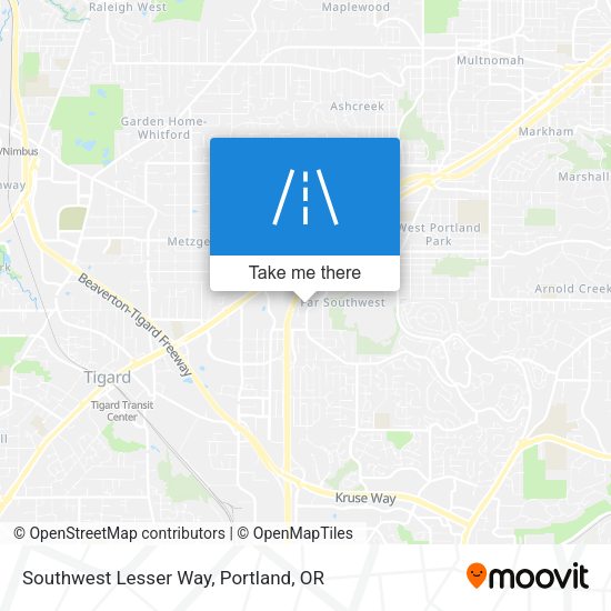 Southwest Lesser Way map